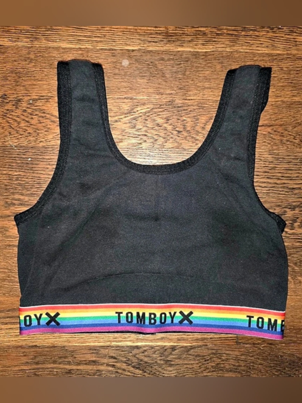 TomboyX Essentials Soft Bra Black & Rainbow